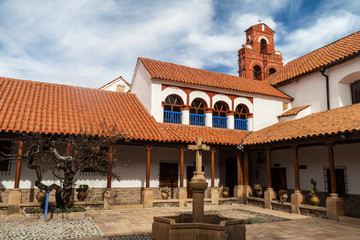 Cloister of the Convento de Santa Teresa monastery, Potosi, Bolivia