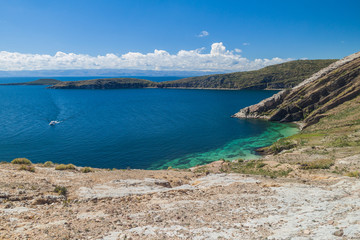 Isla del Sol (Island of the Sun) in Titicaca lake, Bolivia