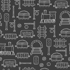 Seamless railroad background