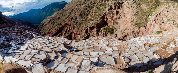 Salt extraction pans (Salinas) in Sacred Valley of Incas, Peru