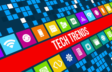 Tech Trends concept image with business icons and