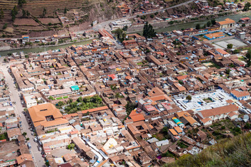 Obraz premium Aerial view of Pisac, Sacred Valley of Incas, Peru