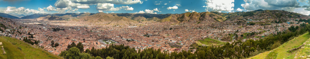 Fototapeta na wymiar Aerial view of Cuzco, Peru