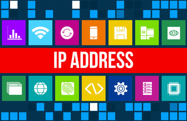 Ip address concept image with business icons and