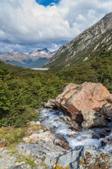 Fototapeta na wymiar Creek in Tierra del Fuego, Argentina