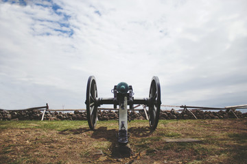 Fototapeta na wymiar Cannon in Gettysburg
