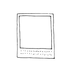 Vintage drawing photo frame