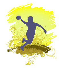 Handball Players Silhouette 
