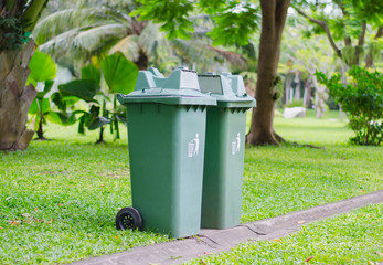 bin in park