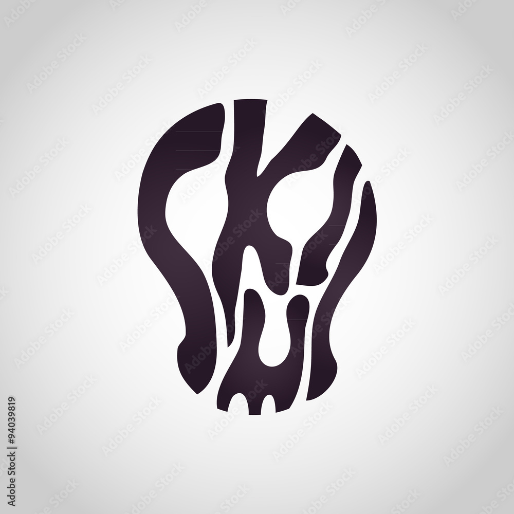 Sticker skull logo vector