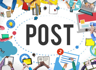 Post Blog Social Media Share Online Communication Concept