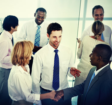 Group of Business People Working Office Meeting Concept