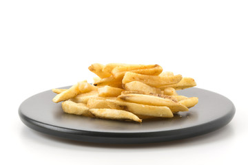 french fries on white background