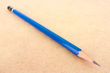 long blue pencil close-up