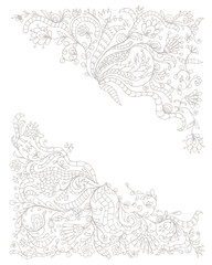 Floral pattern sketch for your design
