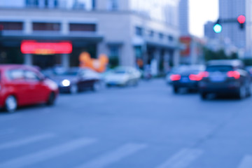 Blurred Cars In The City