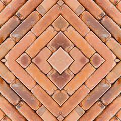 Red brick wall texture background.