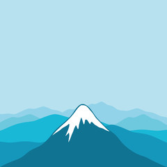 Vector illustration. Mountain.