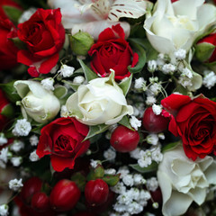 beautiful bridal bouquet at a wedding party