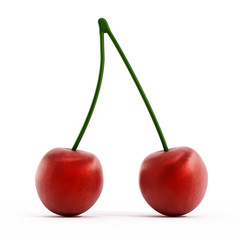 Cherry isolated on white background