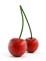 Cherry isolated on white background
