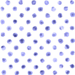 Pattern with blue painted dots.