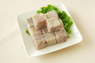 Sweet osmanthus taro. chinese cuisine. chinese food cold dish. yumcha.
