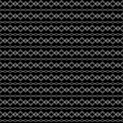 Seamless black and white decorative vector background with with zigzag lines