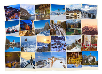 Stack of mountains ski Austria images (my photos)