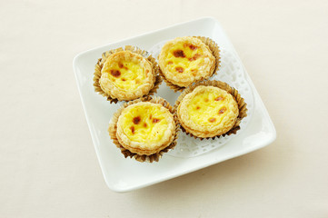 Chinese dessert. . Portugal style baked egg tarts

