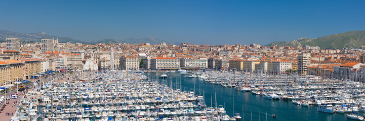 View of the port of Marseille