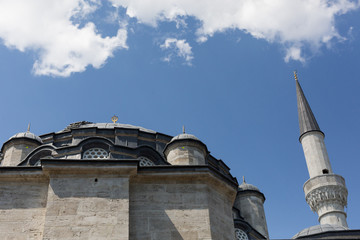 Fototapeta na wymiar azap kapi mosque and minaret, Istanbul, Turkey