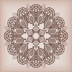 The original circular pattern. Mandala vector background.