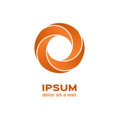 Fototapeta premium Business logo, orange circle icon