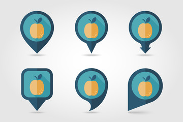 Apricot mapping pins icons