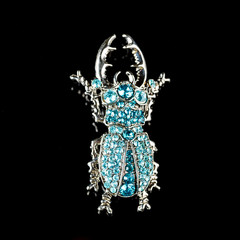 Luxury brooch on a black background
