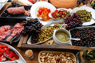 mediterranean antipasti food buffet