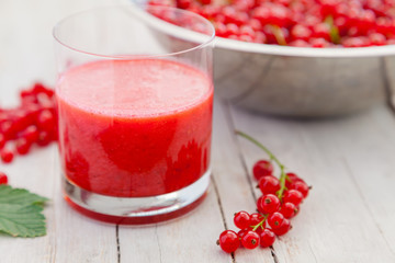 Fresh and healthy red currant smoothie