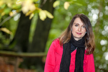 Young woman in autumnal nature