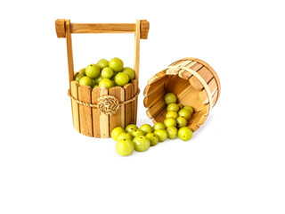 Indian gooseberries on white background