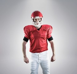 Composite image of american football player