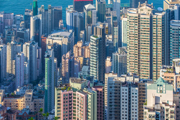 Fototapeta na wymiar Middle class residential building in Hong Kong