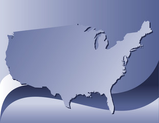A styilized map of the usa