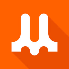 Obraz premium M letter line logo