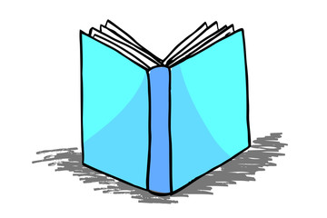 Hand Draw Sketch of Book, isolated on white