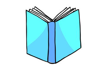 Hand Draw Sketch of Book, isolated on white