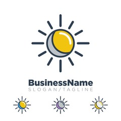 Fototapeta premium Sun logo icon Vector