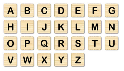 Wooden Alphabet Letters