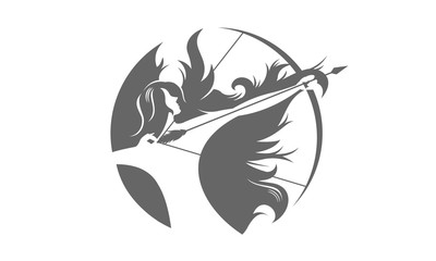 Fototapeta premium female archer