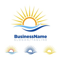 Fototapeta premium Sun logo icon Vector